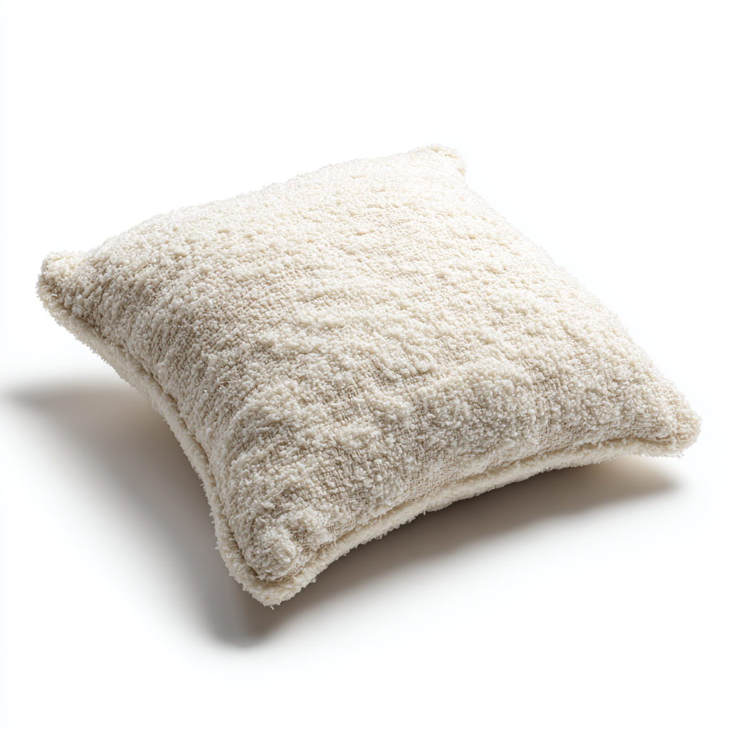 Pivxa Nordic Bouclé Teddy Pillow Cover - Cream White