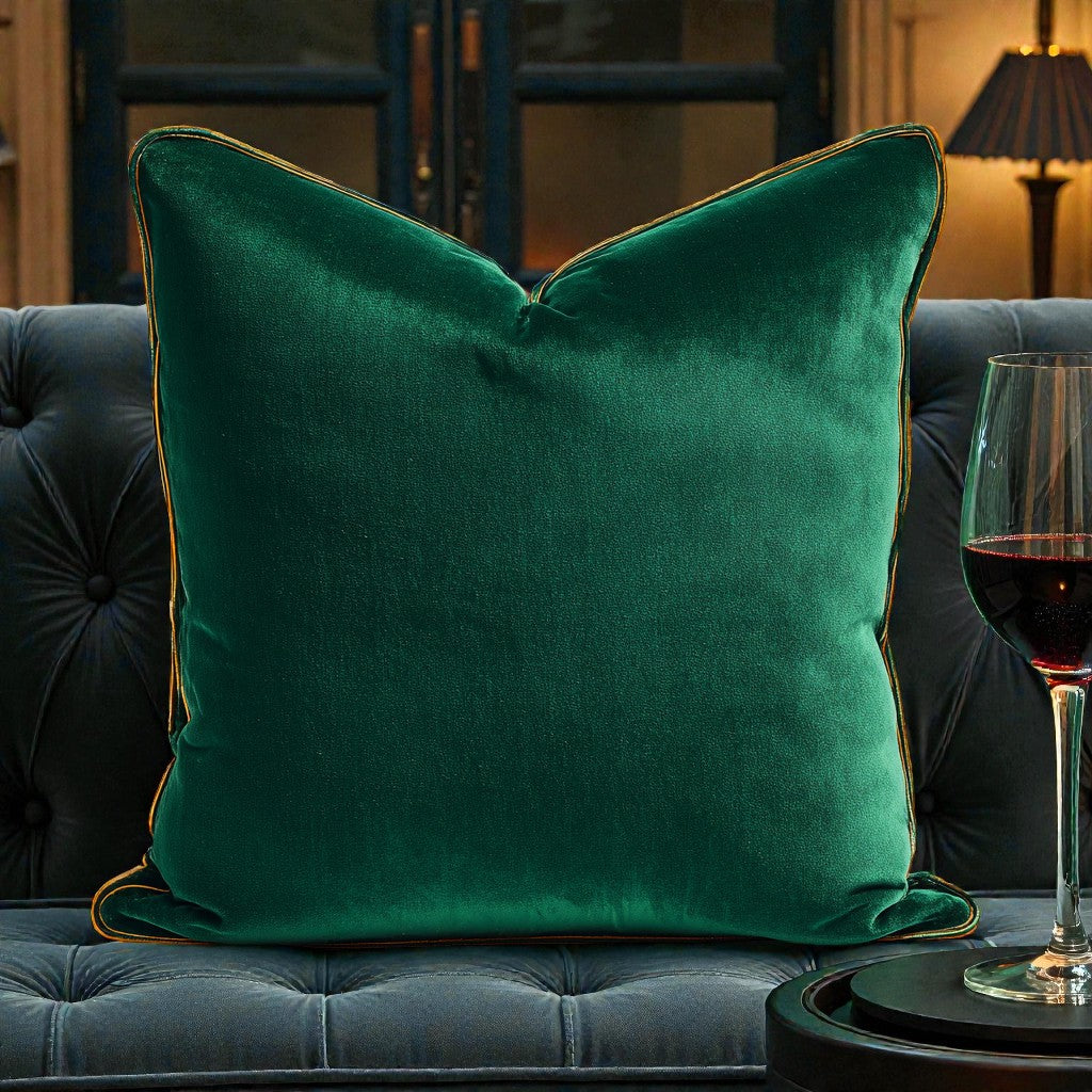 Pivxa Luxe Emerald Green Velvet Pillow Cover