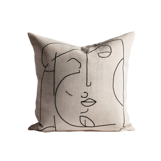Pivxa Abstract Geometric Embroidered Pillow Cover