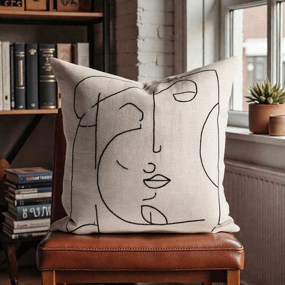 Pivxa Abstract Geometric Embroidered Pillow Cover